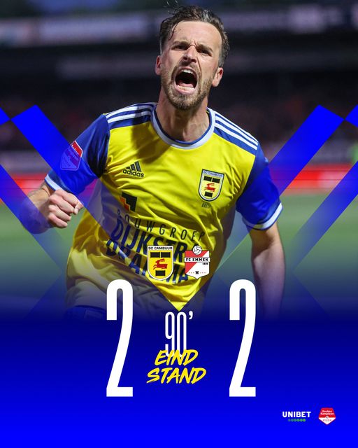 Debutant Wiebe Kooistra (17) bezorgt Cambuur punt in blessuretijd