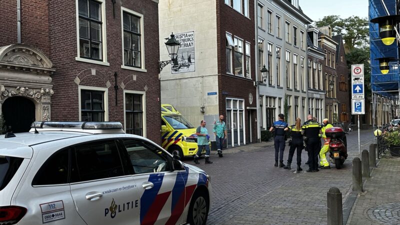 Verkeersregelaar aangereden, automobilist doorgereden in Leeuwarden