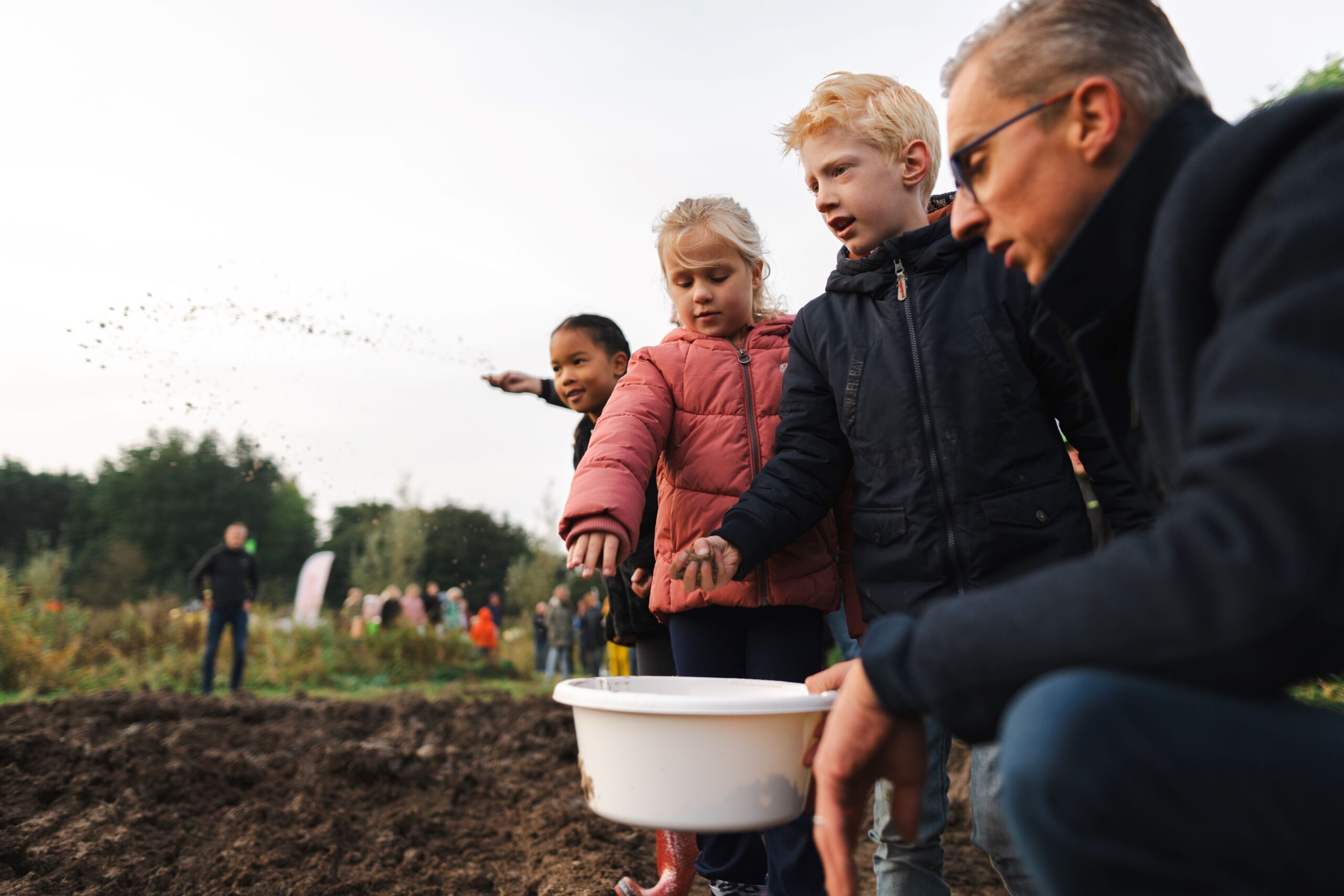 Leerlingen zaaien insectenidylle in Himpens-Tearns