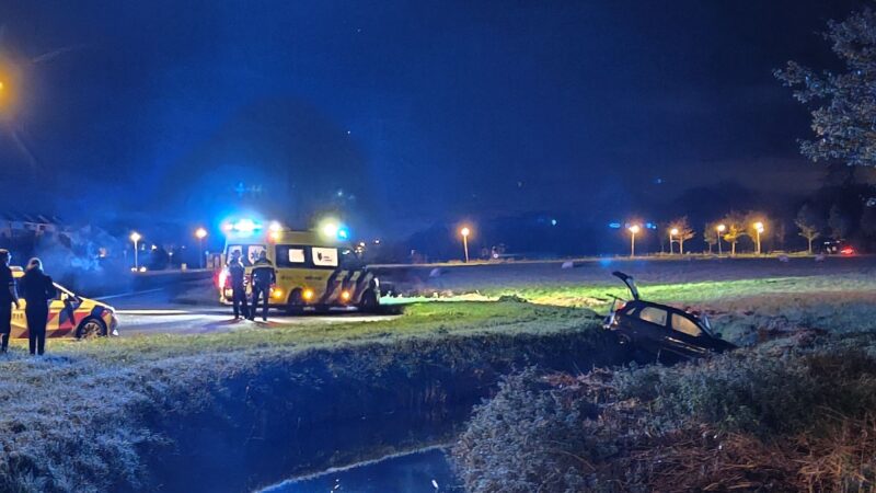 Automobilist belandt in sloot in Goutum