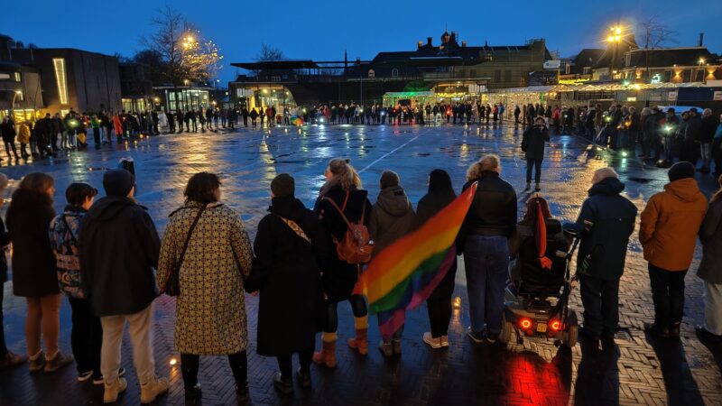Stil protest tegen verkiezingsuitslag in Leeuwarden