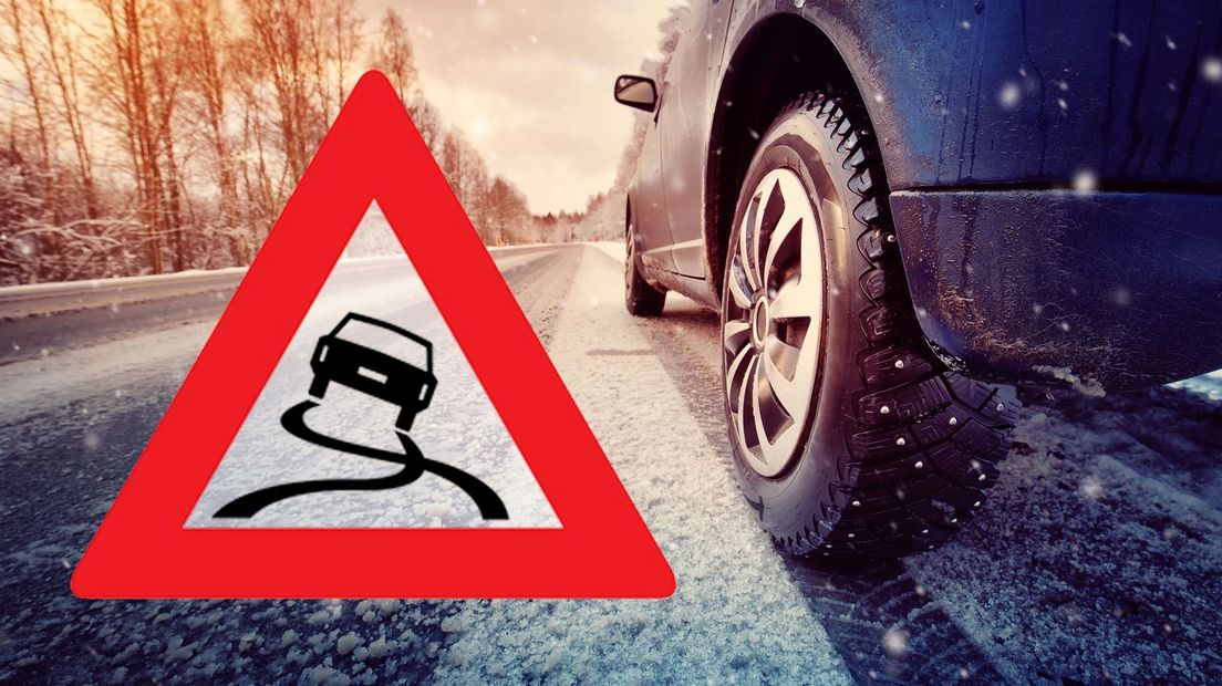 Code geel: zaterdagavond plaatselijk glad in Fryslân