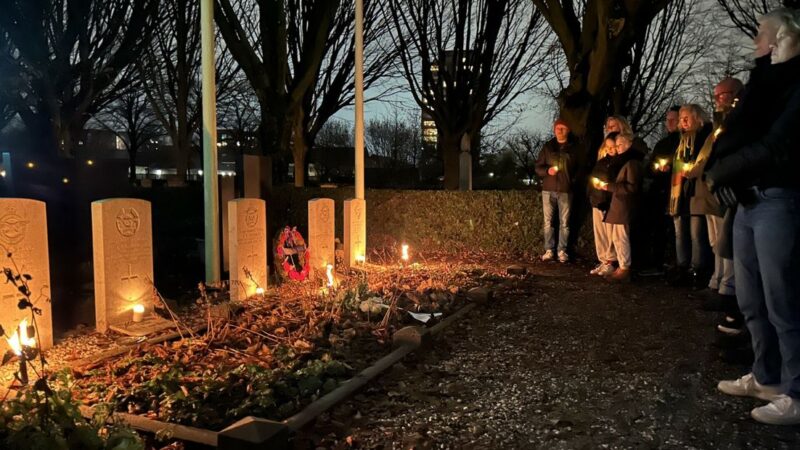 ‘Zwarte Donderdag’ herdacht in Huizum: hier kwam op die middag de Lancaster DS831 omlaag
