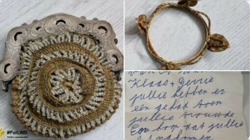 Politie Leeuwarden zoekt eigenaar portemonnee met zilveren sluiting en goudkleurig sieraad