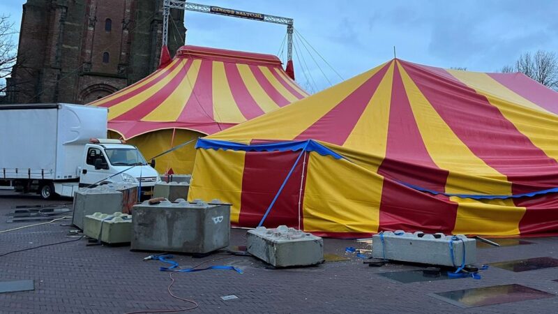 Voorstellingen op woensdag van Salto’s Wintercircus in Leeuwarden geschrapt door stormschade