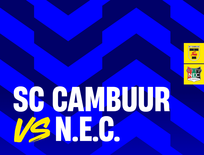 Cambuur speelt thuiswedstrijd tegen NEC in halve finale KNVB-beker