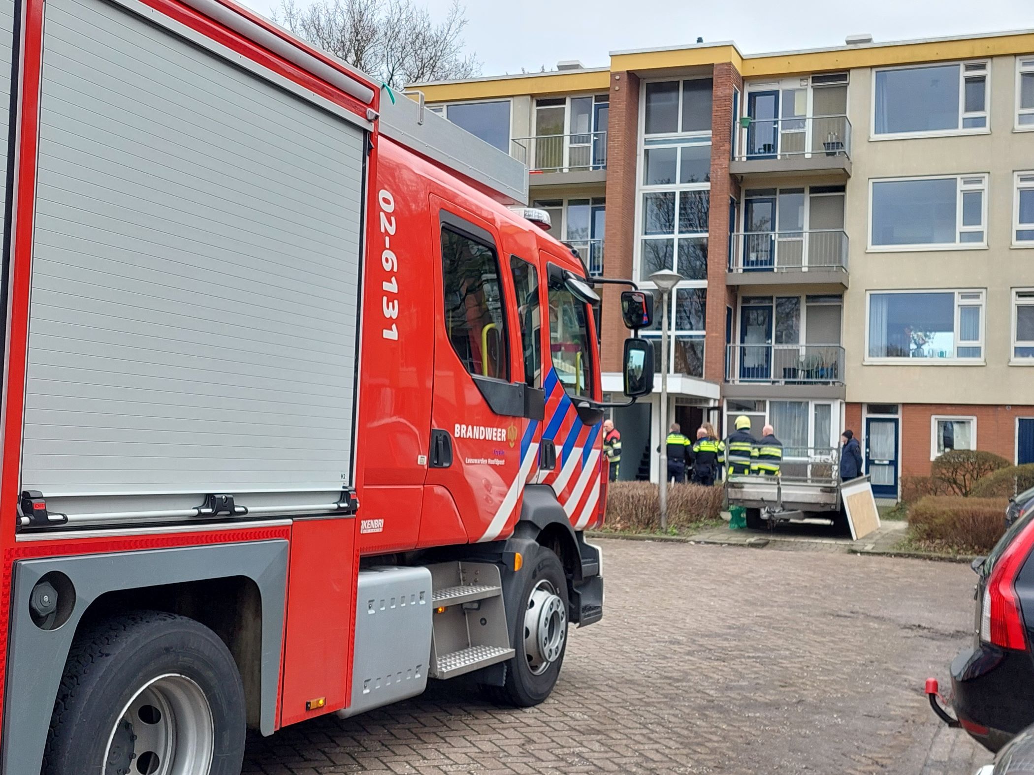 Gaslekkage aan de Nijlânsdyk in Leeuwarden