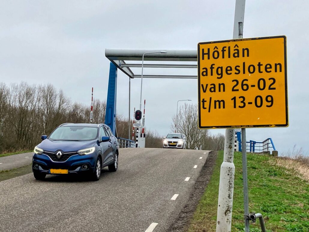 Afsluiting weg tussen Grou en Warten wegens groot onderhoud