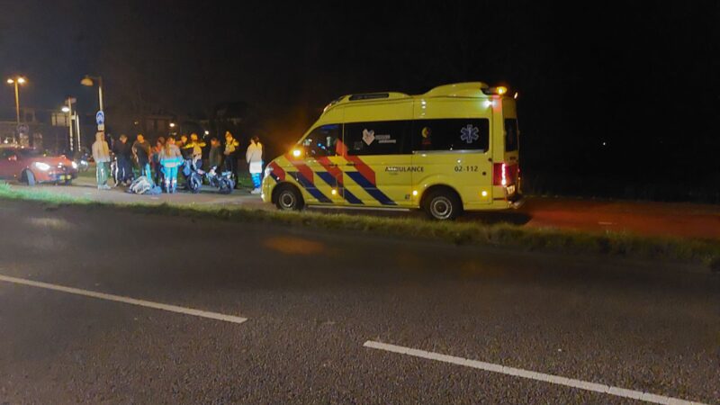 Botsing tussen scooterrijder en persoon op fatbike in Leeuwarden