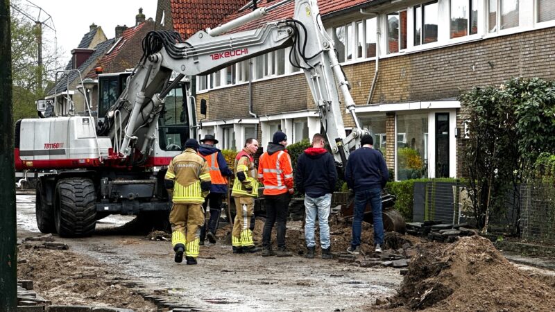 Gaslekkage bij werkzaamheden in Leeuwarden