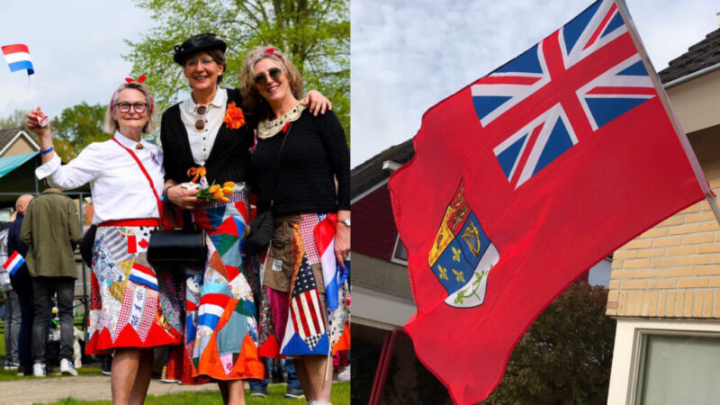 (video) Aafke uit Grou hangt vandaag de bevrijdingsvlag uit en maakte een bevrijdingsrok