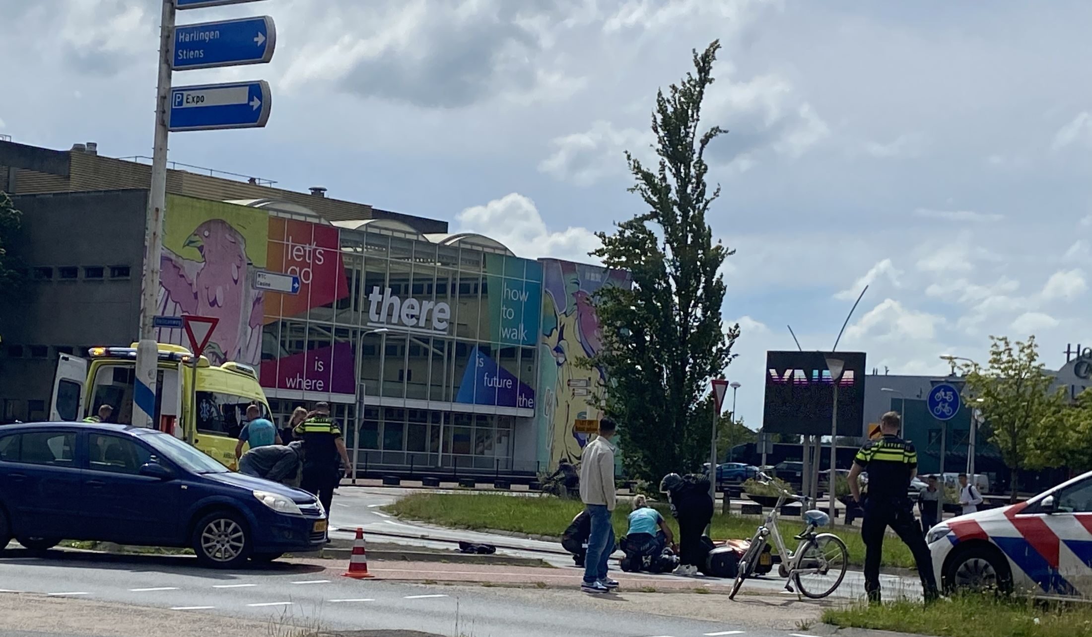 Scooterrijder gewond bij ongeval in Leeuwarden