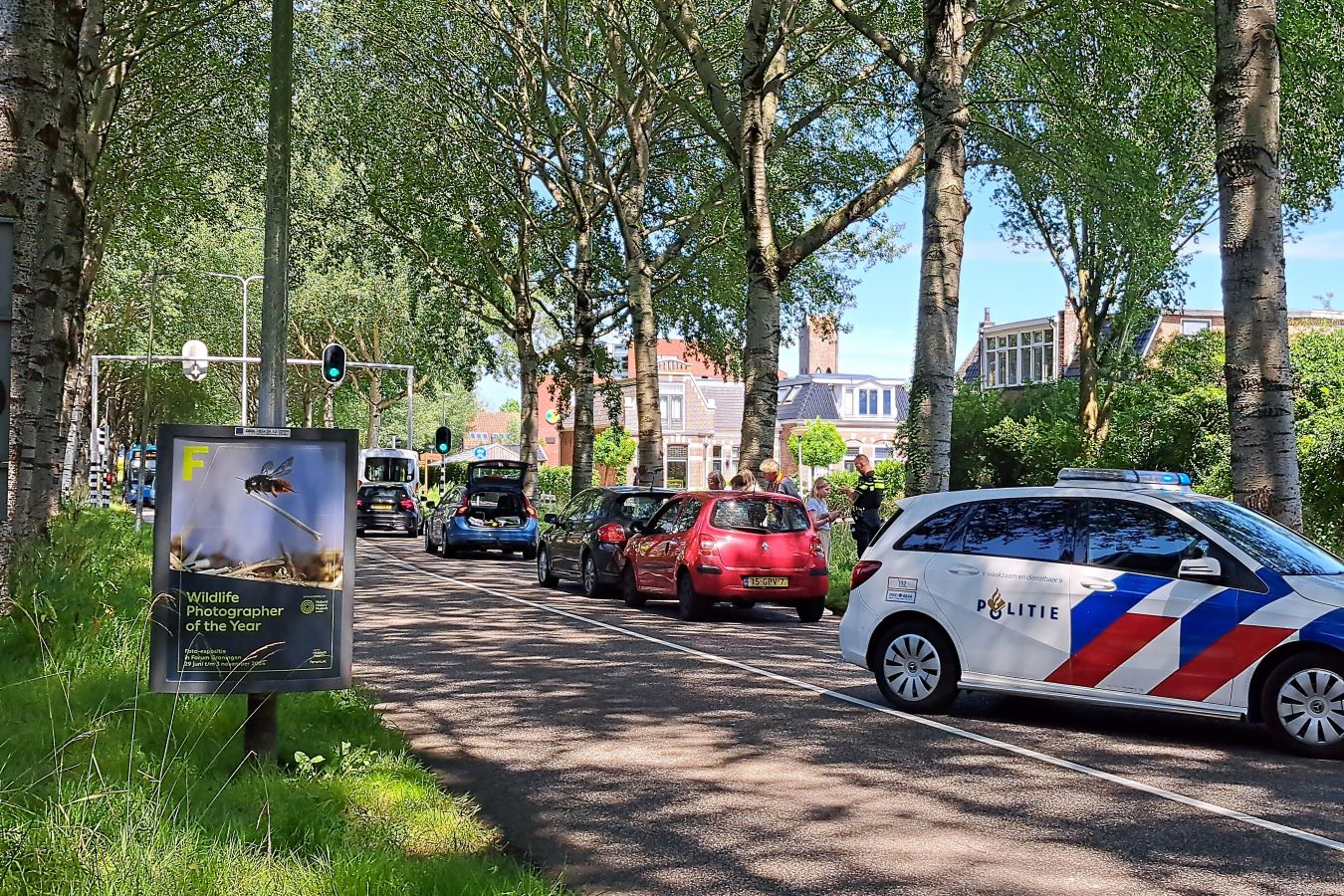 Drie voertuigen betrokken bij kop-staartbotsing in Leeuwarden