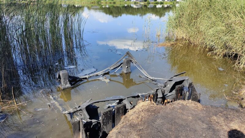 Steiger vat vlam in Groene Stergebied in Leeuwarden