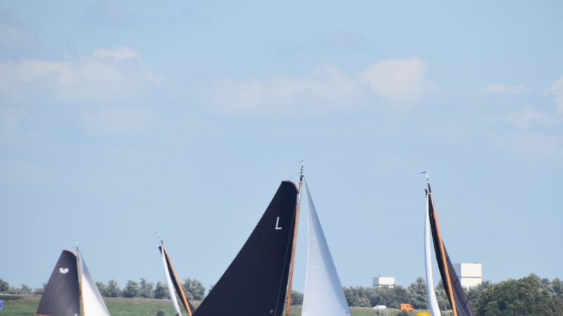 Skûtsje De Lemmer wint op IJsselmeer bij Stavoren