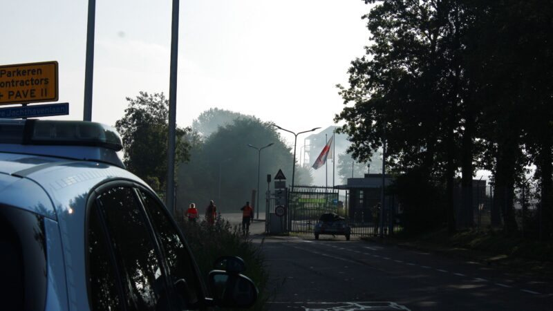 Brand in papierloods van Omrin in Leeuwarden