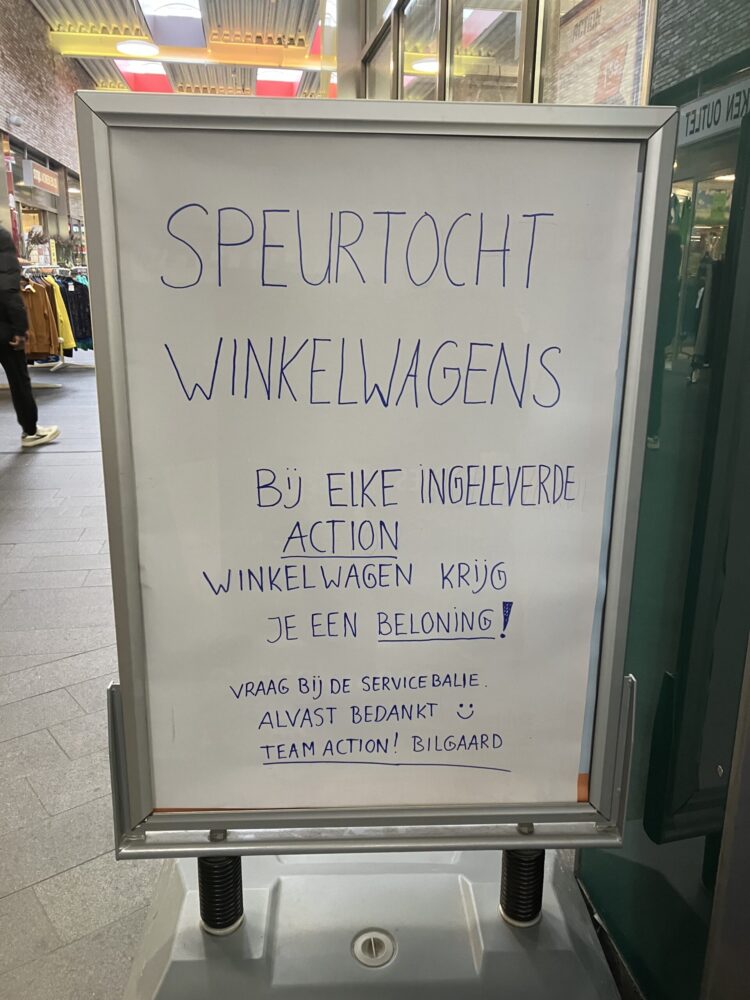 Winkelwagen speurtocht