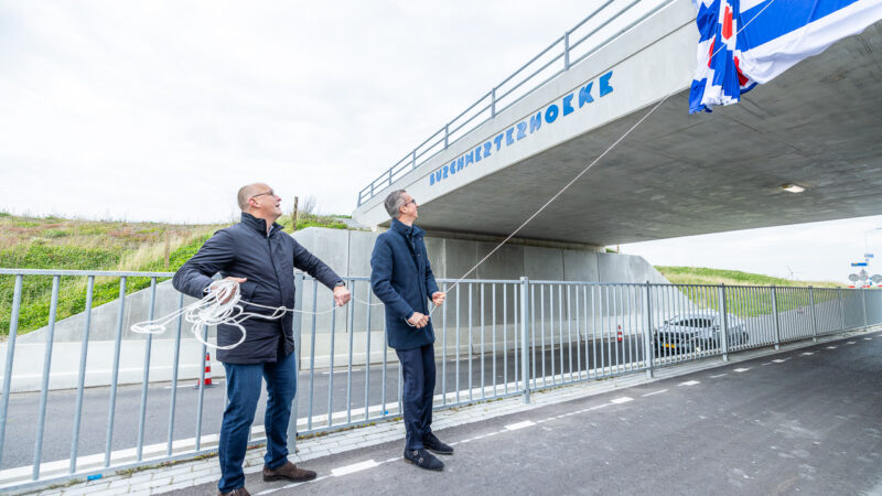 Feestelijke opening drie onderdoorgangen provinciale weg Leeuwarden-Bolsward