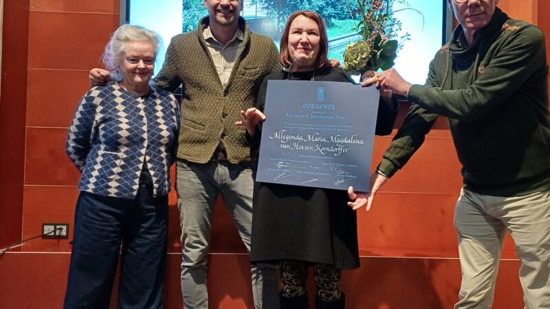 ‘Bomenridder’ Gonneke van Hoesen Korndorffer winnaar Pommerantenpries 2024