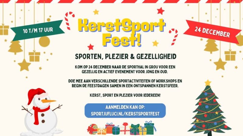 Gratis SportKerstFest in Grou: voor jong en oud