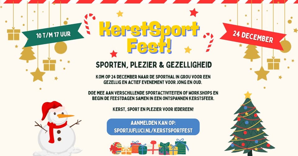 Gratis SportKerstFest in Grou: voor jong en oud