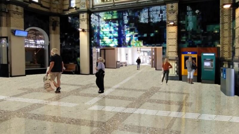 Nieuwe vloer in Leeuwarder NS-station eert rijke geschiedenis