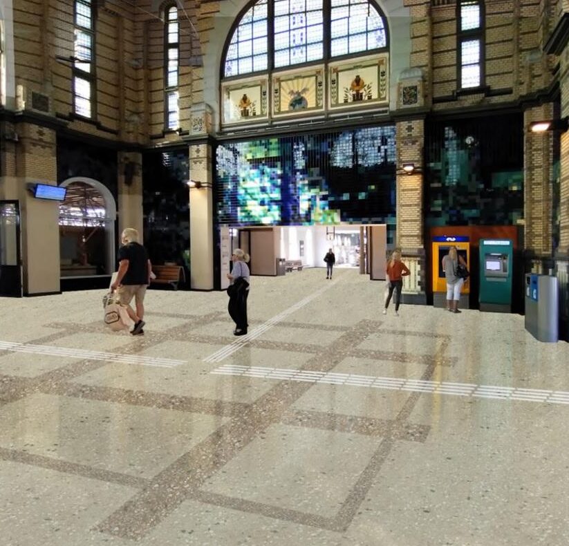Nieuwe vloer in Leeuwarder NS-station eert rijke geschiedenis