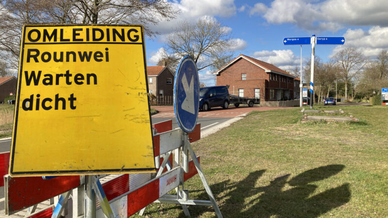 Verkeershinder op Rounwei in Warten vanaf maandag 17 maart