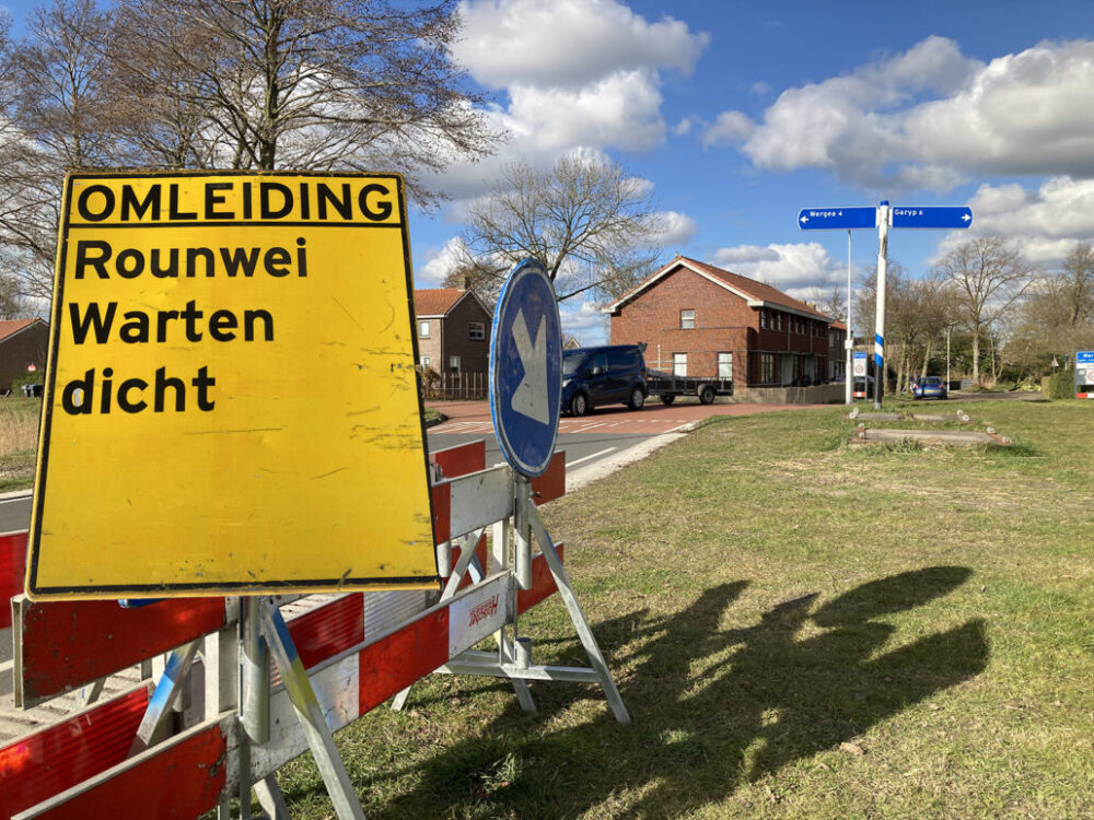Verkeershinder op Rounwei in Warten vanaf maandag 17 maart