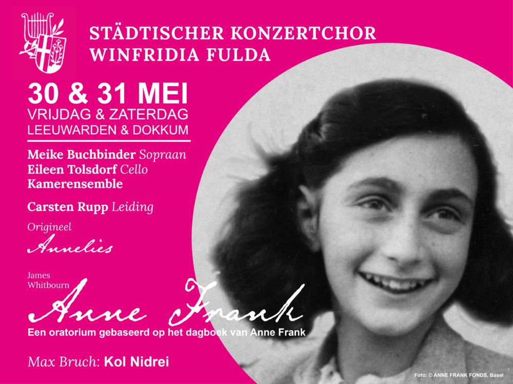 Oratorium over Anne Frank te horen in Grote Kerken van Friesland
