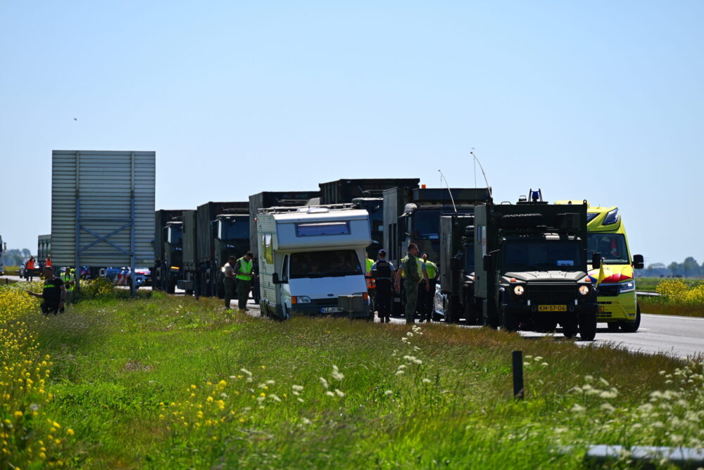 Kettingbotsing op De Heak – N31 bij Leeuwarden zonder gewonden