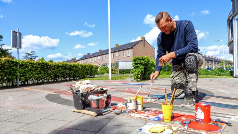 Streetart bij OSG Sevenwolden en Friesma State in Grou