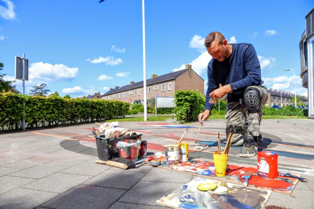 Streetart bij OSG Sevenwolden en Friesma State in Grou