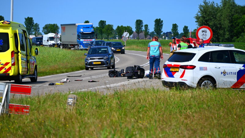 Ernstig ongeval op de N357: scootmobiel aangereden