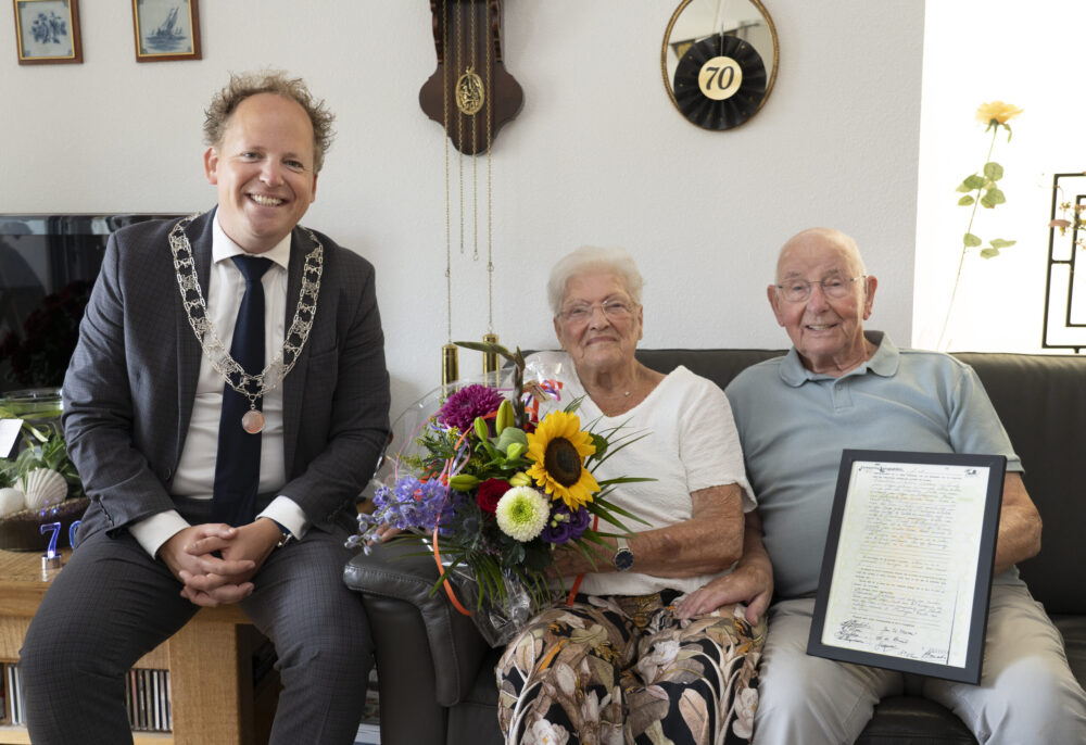 Antoon en Antje Staalstra 70 jaar getrouwd