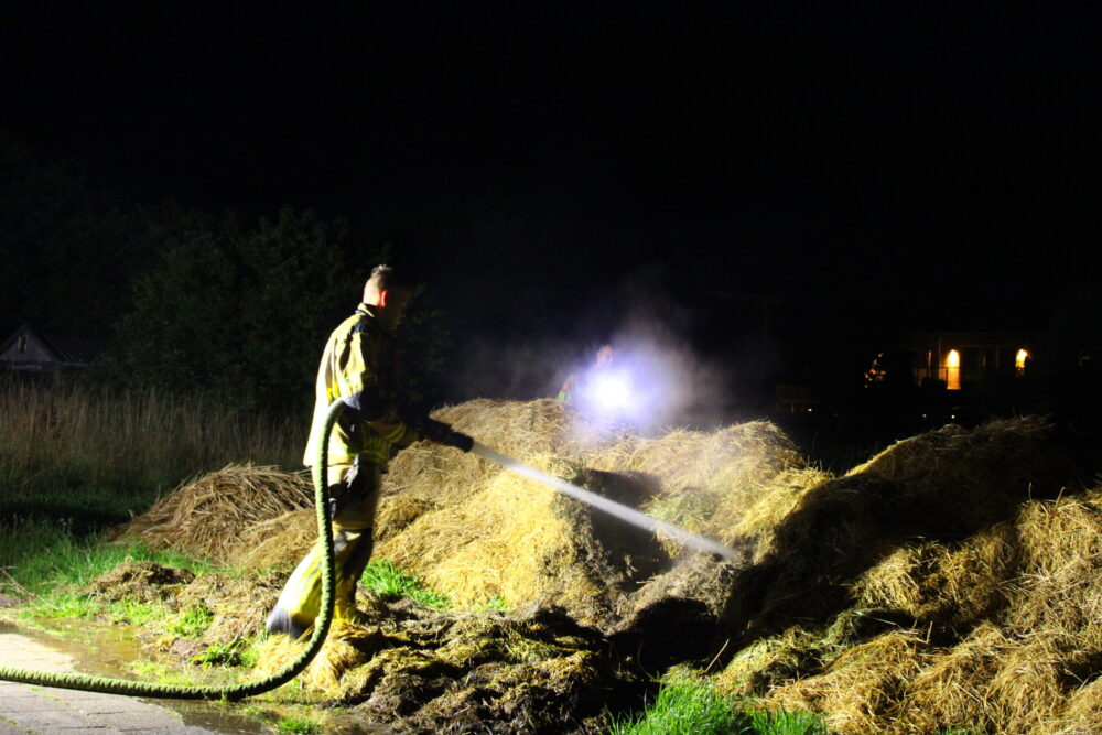 Bermbrand snel onder controle in de nacht