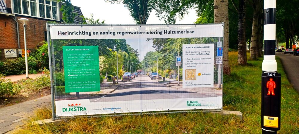 Huizumerlaan in Leeuwarden wordt fietsstraat; aanleg extra riool voor afvoer hemelwater