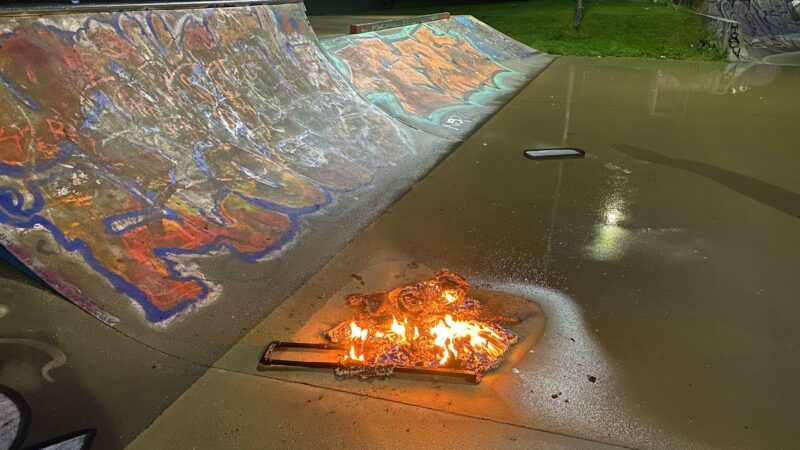 Brand op skatebaan in Leeuwarden