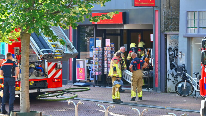 Brand in winkel aan de Nieuwestad