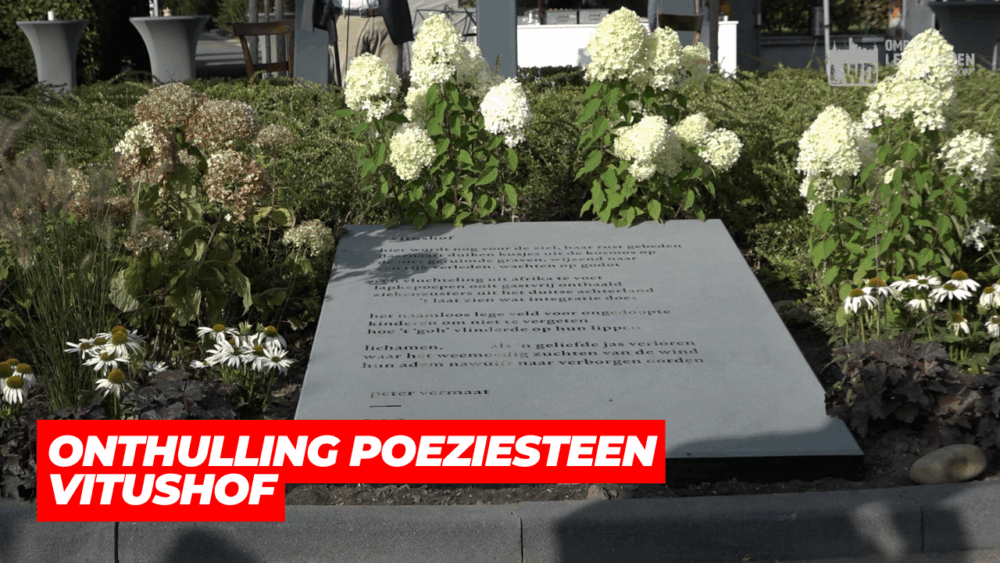 Onthulling poëziesteen Vitushof