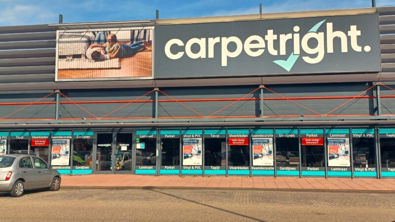 Vloerenwinkel van Carpetright op de Centrale in Leeuwarden gesloten wegens faillissement