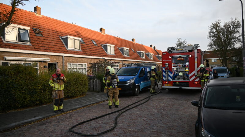 Woningbrand in Dahliastraat in Leeuwarden
