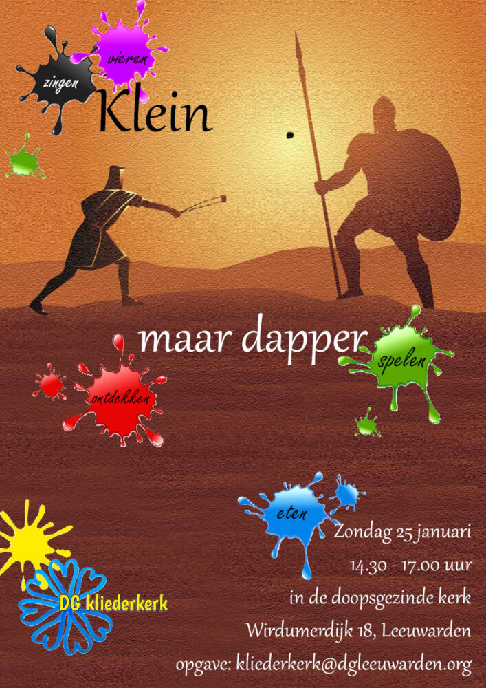 Jong en oud welkom bij Kliederkerk in Leeuwarden op 25 januari