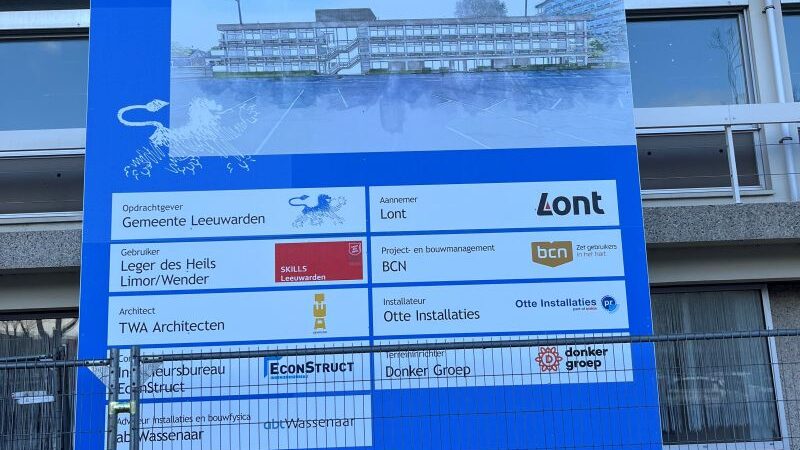 Aan het Jacob Catsplein in Leeuwarden wordt gebouwd aan Skills