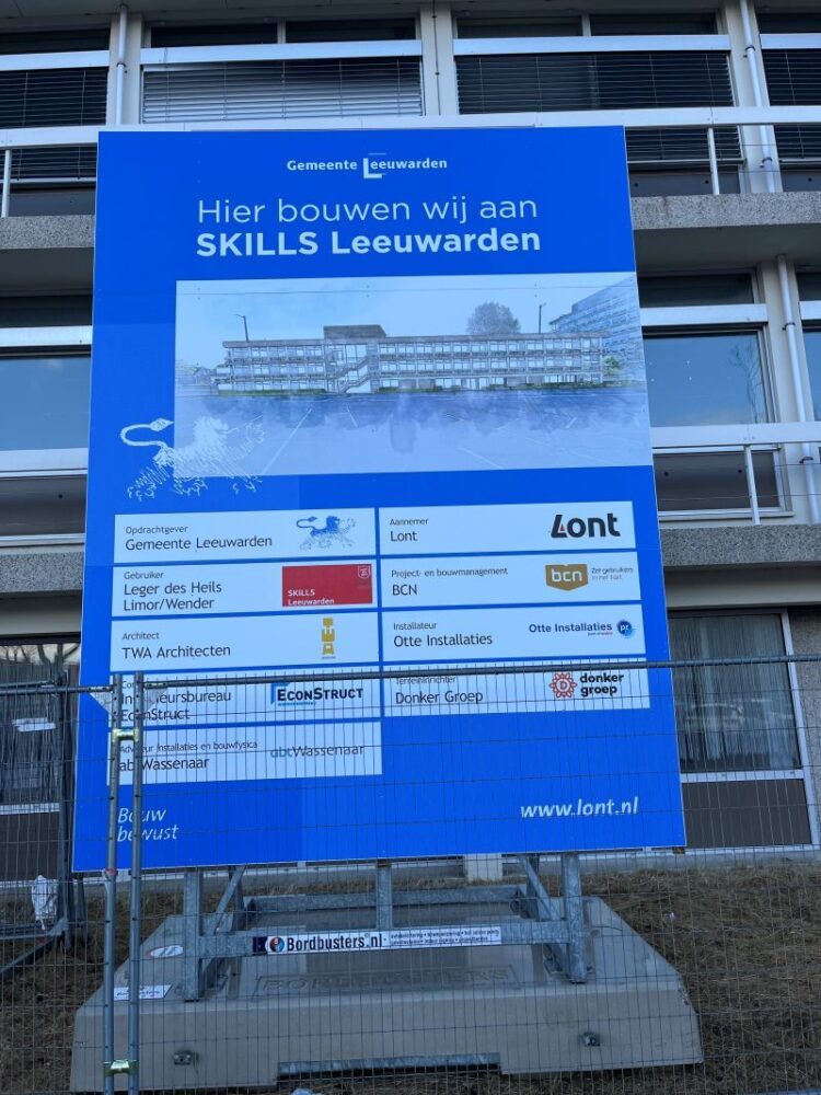 Aan het Jacob Catsplein in Leeuwarden wordt gebouwd aan Skills