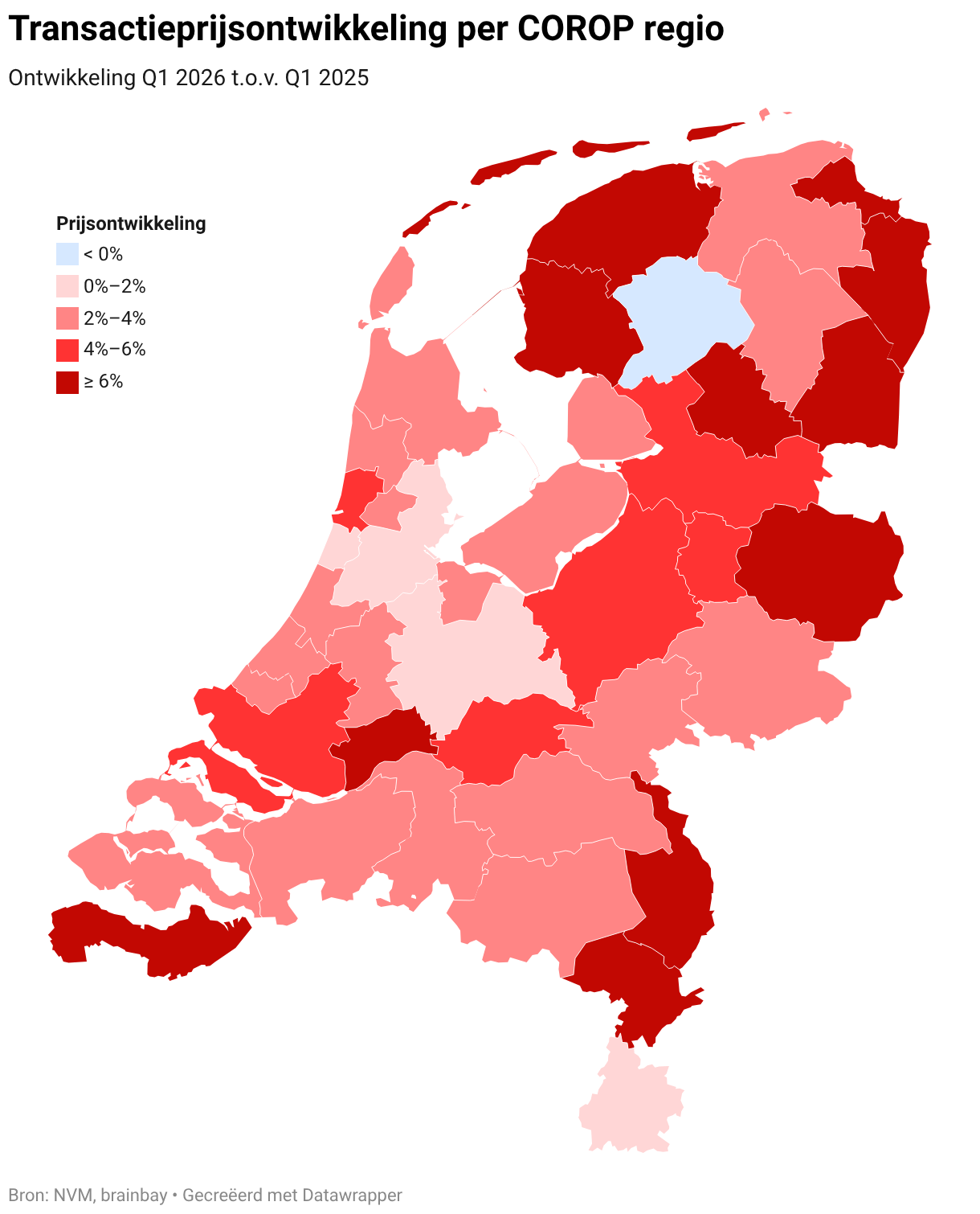 Woningprijzen Leeuwarden e.o. gestegen