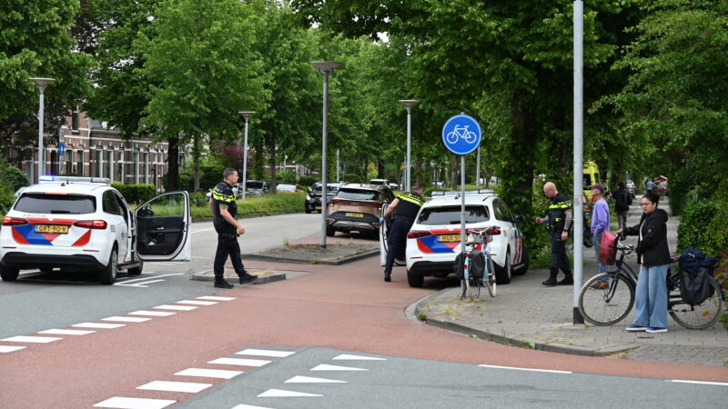 Aanrijding tussen fietser en automobilist op fietspad