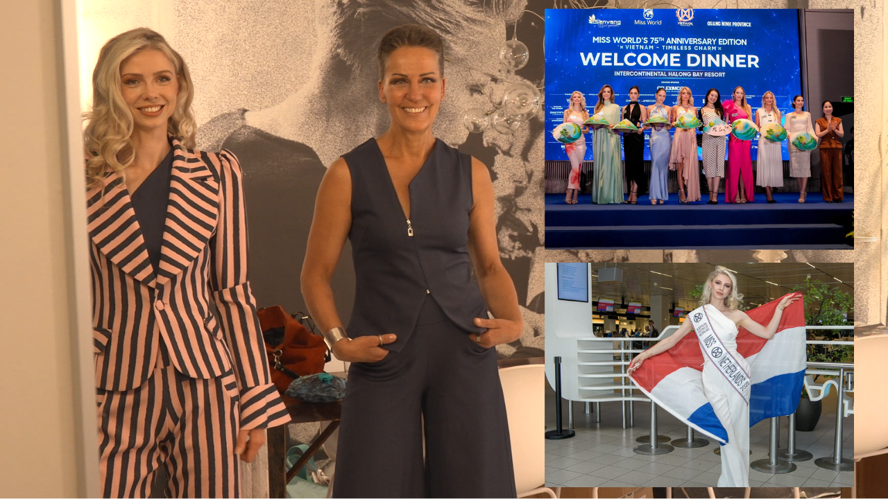 VIDEO: Leeuwarder ontwerpster kleedt Miss World Nederland voor internationale finale in Vietnam