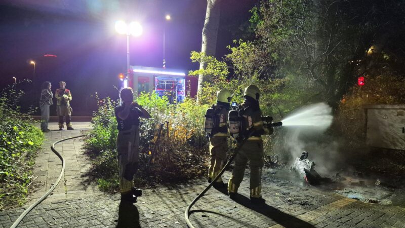 Containerbrand aan de Hoekemastraat in Leeuwarden