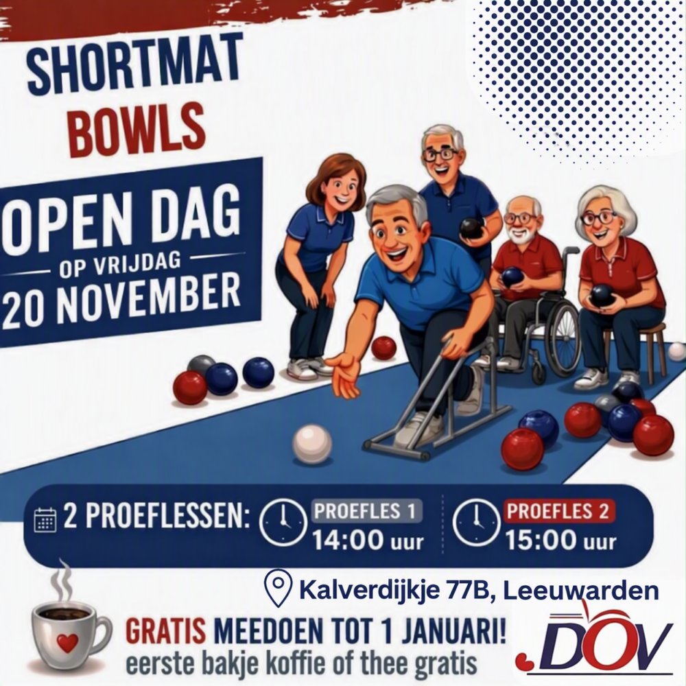Kennismaken met Short Mat Bowls tijdens gratis proefles in Leeuwarden